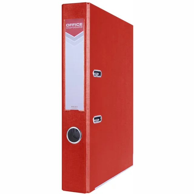 Office Products ordner, voor A4, uit karton, rug van 5,5 cm, rood grijs