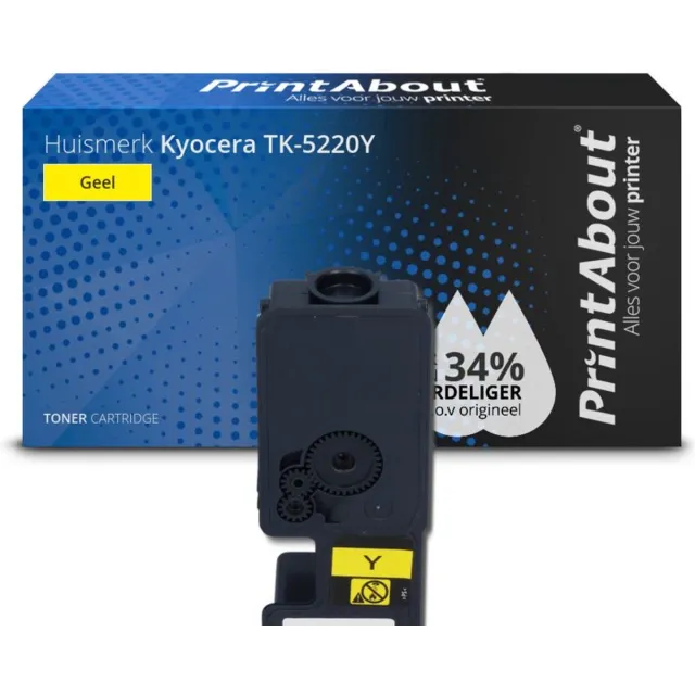 PrintAbout Huismerk Kyocera TK-5220Y Toner Geel
