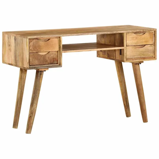 vidaXL Schrijftafel 115x47x76 cm massief mangohout Bruin