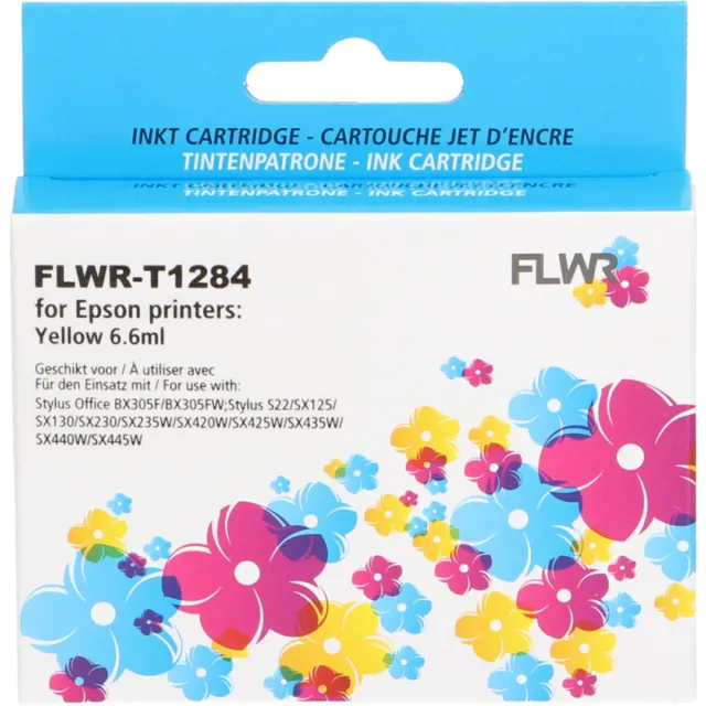 FLWR Cartridges / Epson T1284 / geel / Geschikt voor Epson