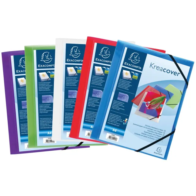Exacompta elastomap Kreacover blauw