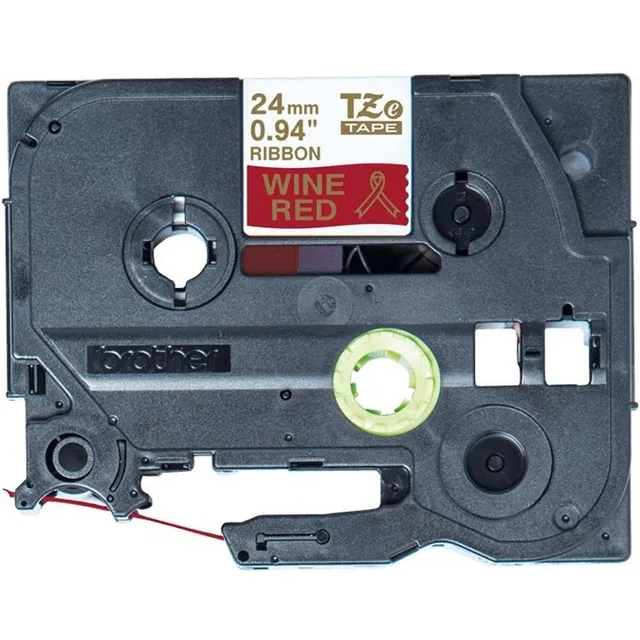 Brother Labeltape Brother P-touch TZe-RW54 24mm goud op wijnrood