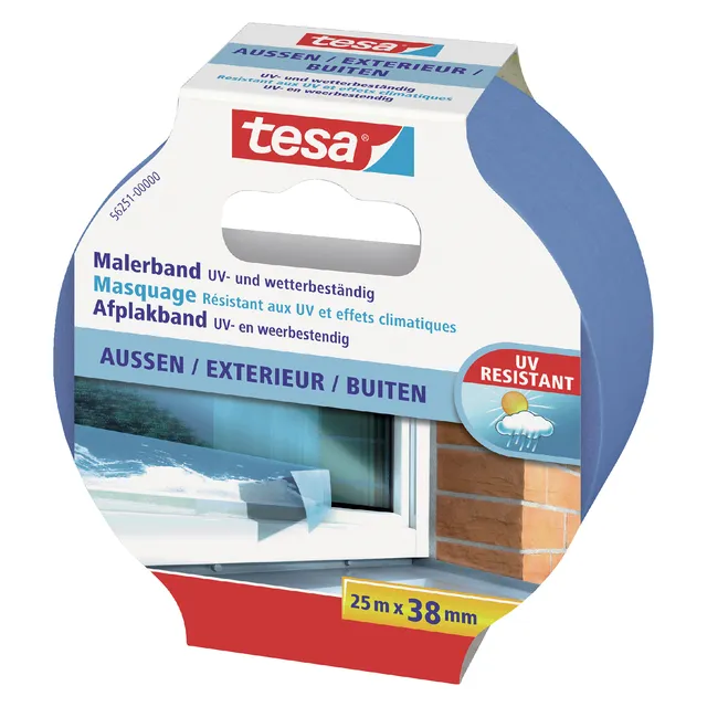 Tesa Afplaktape tesa® Professional outdoor 25mx38mm blauw