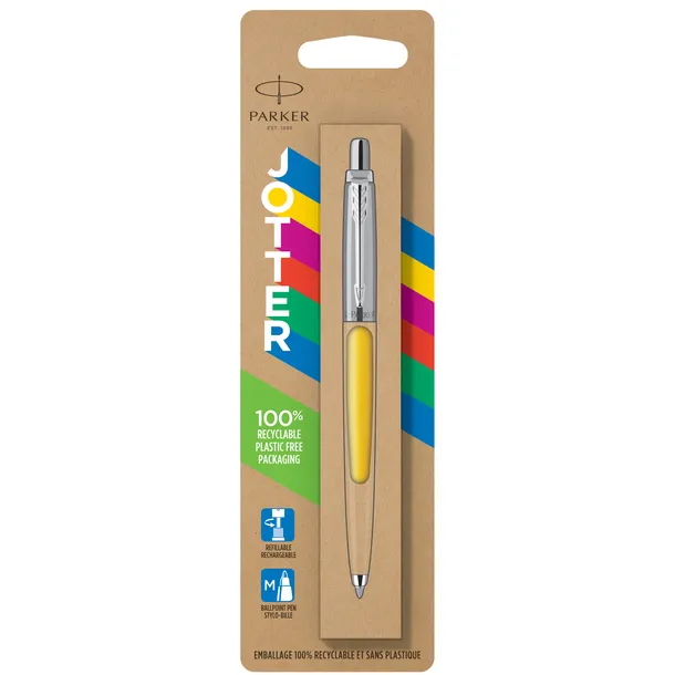 Balpen Parker Jotter Original yellow CT medium blister à 1 stuk