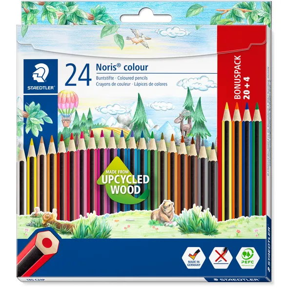 Staedtler Kleurpotloden Staedtler Noris set à 20+4 kleuren