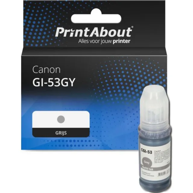 PrintAbout huismerk Inktcartridge GI-53GY Grijs geschikt voor Canon