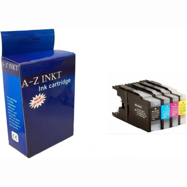 AtotZinkt huismerk cartridge voor Brother LC-1220 LC-1240 LC 1280 XL Multipack 4 Stuks voor DCP-J525W DCP-J725DW DCP-J925DW MFC-J430W MFC-J5910DW MFC-J625DW MFC-J6510DW MFC-J6710DW MFC-J6910DW MFC-J825DW