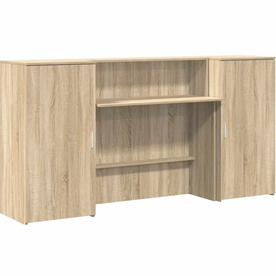 vidaXL Receptiebalie 200x50x103,5 cm bewerkt hout sonoma eikenkleurig, foto 3