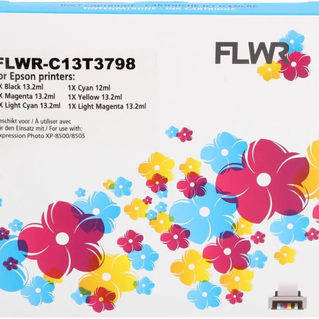 FLWR Cartridges / Epson 378XL Multipack / zwart en kleur / Geschikt voor Epson
