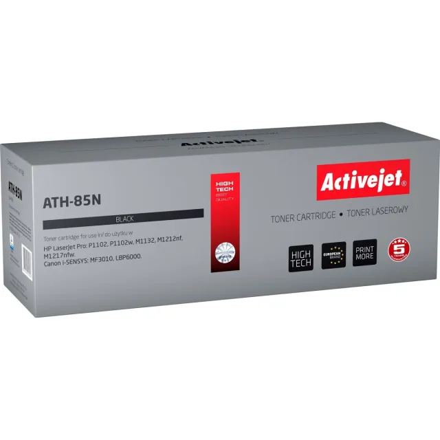 ActiveJet AT-85N toner voor HP-printer; HP 85A CE285A, CANON CGR-725 vervanging; Opperste; 2000 pagina's; zwart.