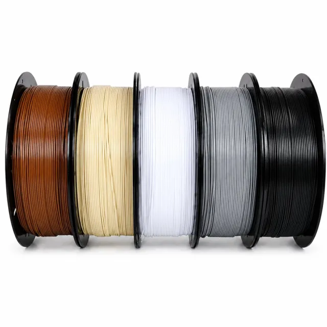 Koppelprint PLA+ filament - Voordeelbundel basis - Zwart, Wit, Bruin, Grijs, Beige - 1,75mm - 5KG - Koppelprint