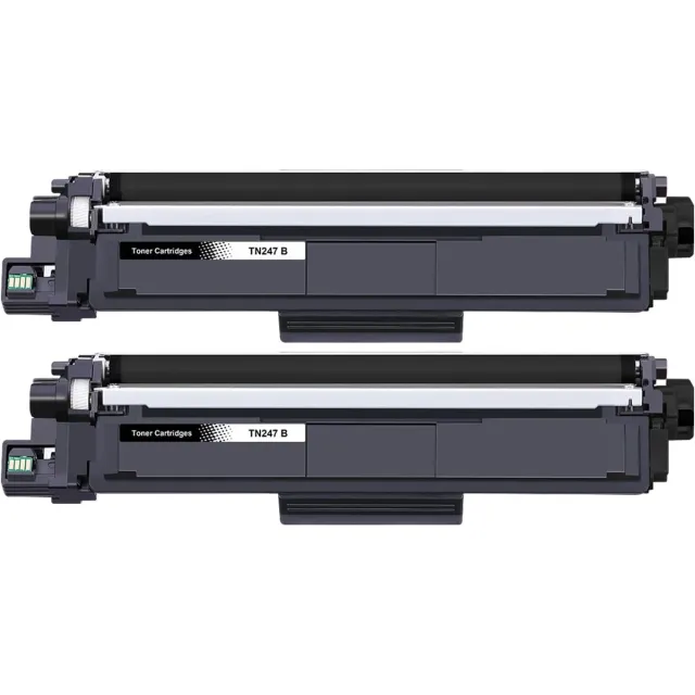 inktdag toner cartridge voor Brother TN-247 BK /TN247 BK / TN-243BK/ TN243BK multipack (2 stuks) voor Brother DCP-L3510 CDW DCP-L3517 CDW DCP-L3550 CDW HL-L3210 CW HL-L3230 CDW HL-L3270 CDW MFC-L3710 CW MFC-L3730 CDN MFC-L3750 CDW MFC-L3770 CDW Zwart
