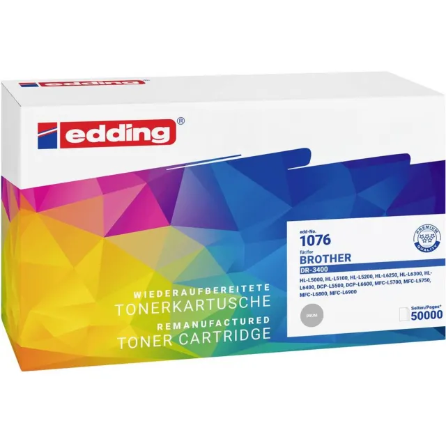Edding Drum vervangt Brother DR-3400 Compatibel 50000 bladzijden EDD-1076 18-1076 Kleurloos