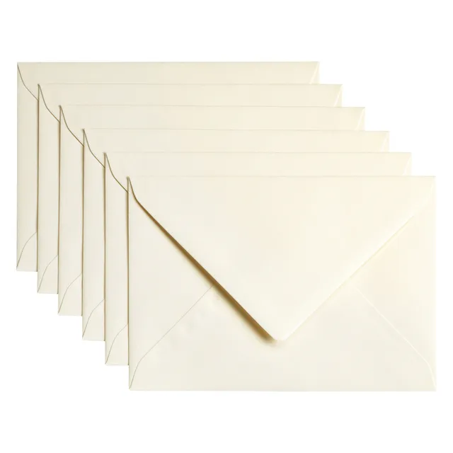 Papicolor Envelop Papicolor C6 114x162mm metallic ivoor pak à 6 stuks