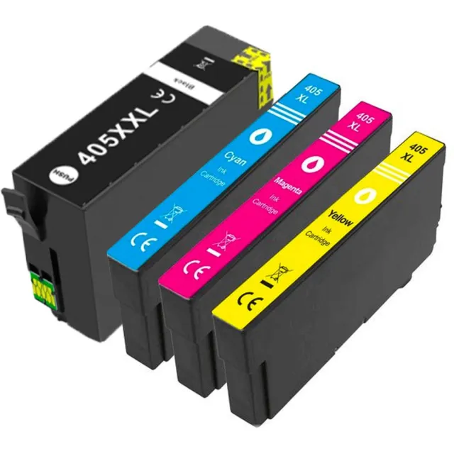 Inktkenners Inktcartridges Geschikt voor Epson 405XXL | Multipack van 4 stuks Geschikt voor Epson Workforce WF7830DTWF - WF7835DTWF - WF7840DTWF zwart, cyaan, magenta, geel