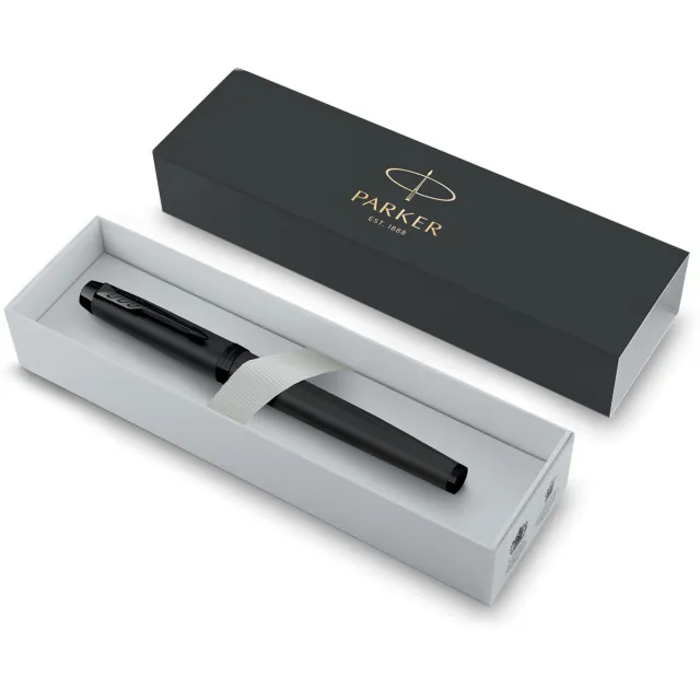 Parker IM vulpen medium, zwart BT blauw