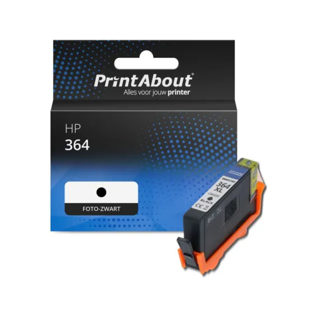 PrintAbout huismerk Inktcartridge 364 (CB317EE) Foto-zwart Geschikt voor HP
