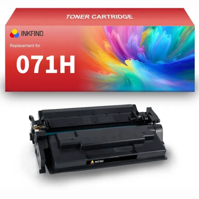 INKFIND 071H Tonercartridge (met chip), compatibel met Canon 071 071H tonercartridge zwart voor i-SENSYS LBP122dw MF275dw MF272dw (071H, 2500 pagina's) XL Zwart x 1