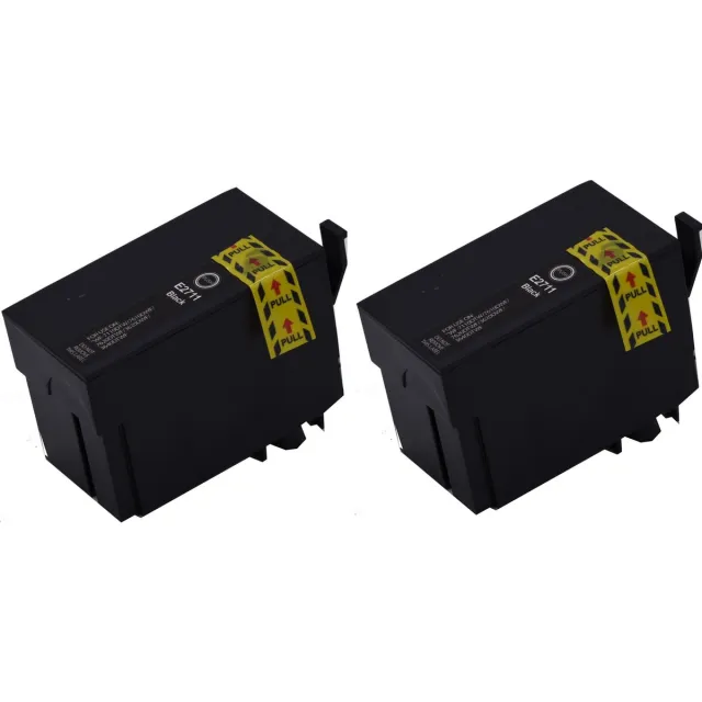 KATRIZ huismerk inkt voor|Epson T27XL BK|18ml | ( 2stuks) -T27XL, 27XL Met chip Zwart