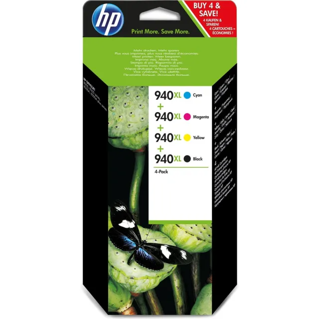 HP 940XL - Inktcartridge / Zwart / Cyaan / Magenta / Geel / 4-pack (C2N93AE)
