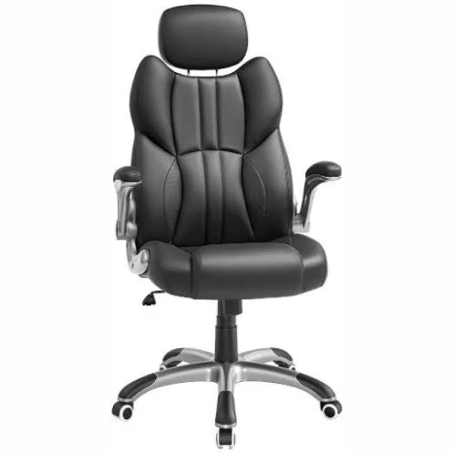 MAZAZU Bureaustoel – Draaistoel – Ergonomische Draaistoel – Kunstleer – Zwart - 75x70x137