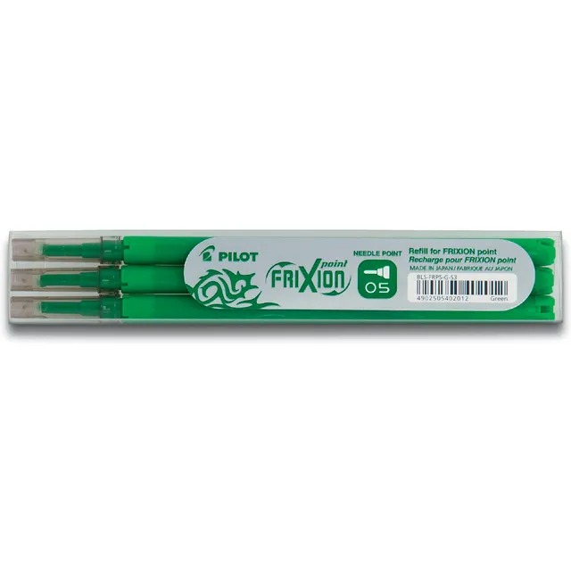Pilot Rollerpenvulling PILOT friXion fijn groen set à 3 stuks