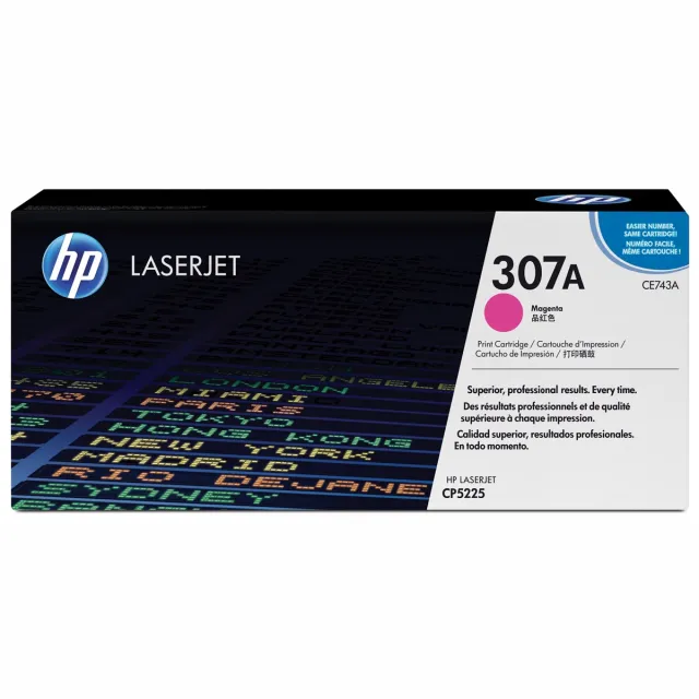 Hp toner 307A, 7 300 pagina's, OEM CE743A, magenta
