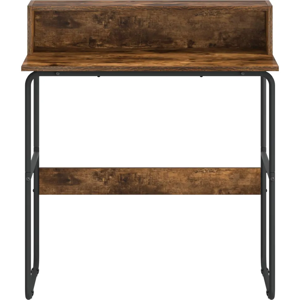 vidaXL Bureau met opbergruimte Gerookt eiken 80 x 50 x 91 cm Bruin