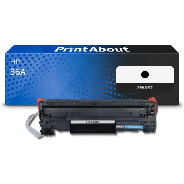PrintAbout huismerk Toner 36A (CB436A) Zwart Geschikt voor HP