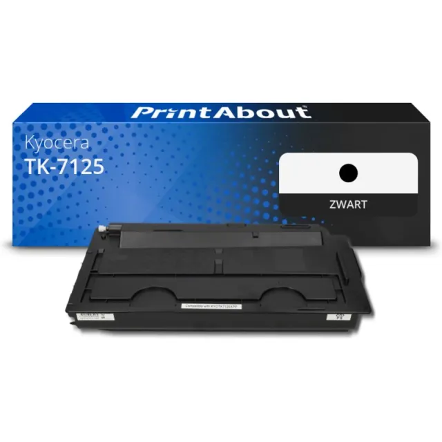 PrintAbout huismerk Toner TK-7125 Zwart Geschikt voor Kyocera