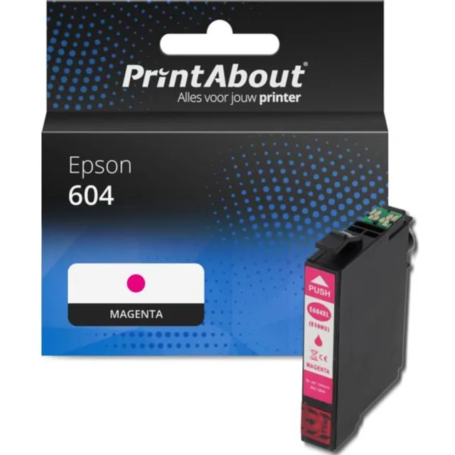 PrintAbout huismerk Inktcartridge 604 (C13T10G34010) Magenta geschikt voor Epson