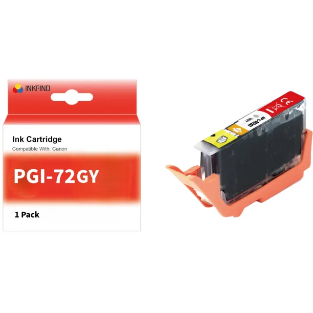 INKFIND PGI-72 Grijs inktcartridge compatibel met Canon PGI-72 PGI72 Geschikt voor Canon Pixma Pro-10 Pro-10s – 1 Pack GY