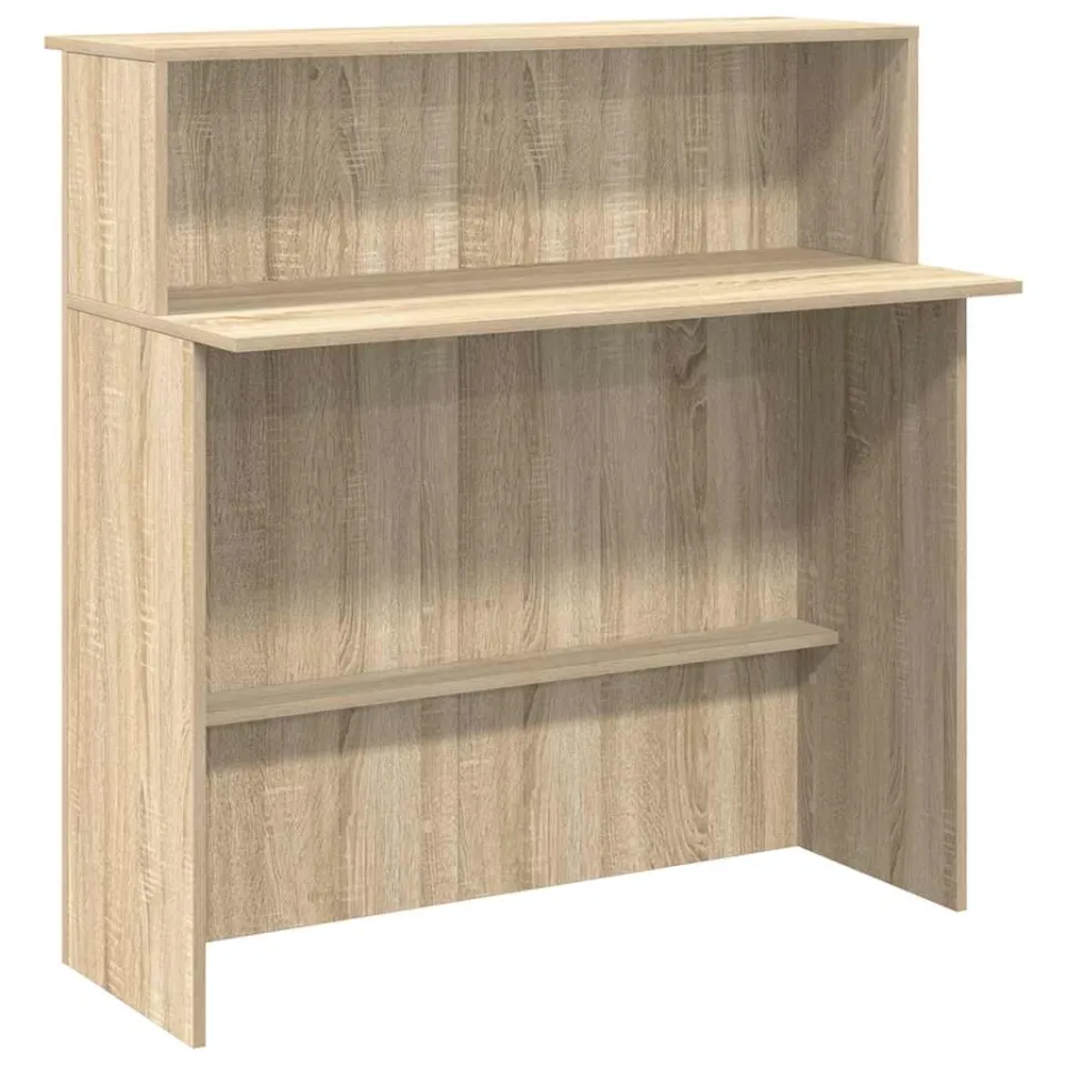 vidaXL Receptiebalie Sonoma Eiken 100x50x103,5 cm Bewerkt Hout, foto 3