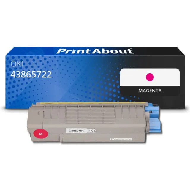 PrintAbout Huismerk OKI 43865722 Toner Magenta