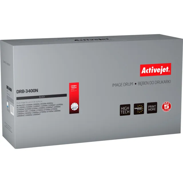 ActiveJet DRB-3400N Drum voor Brother-printer; Brother DR-3400 vervanging; Opperste; 50000 pagina's; zwart.