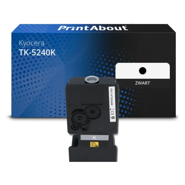 PrintAbout huismerk Toner TK-5240K Zwart Geschikt voor Kyocera