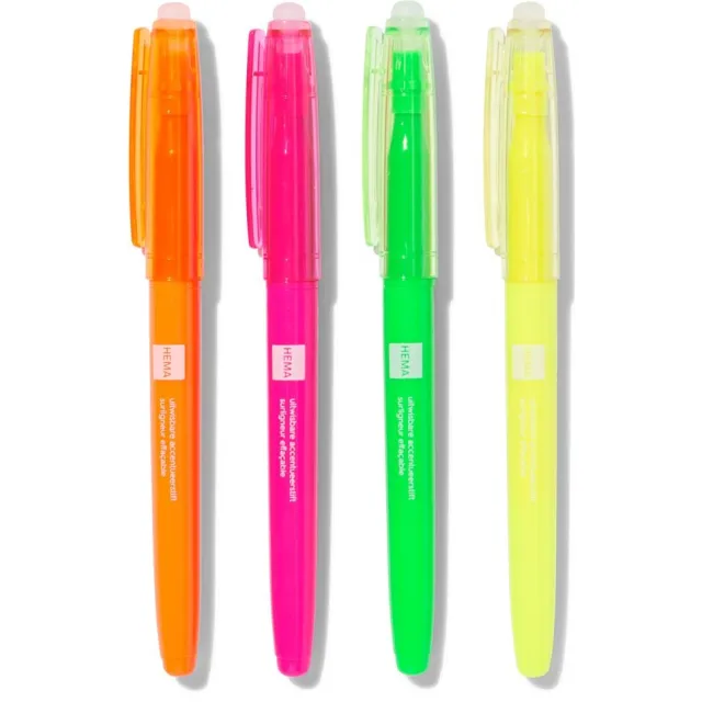HEMA Uitwisbare markeerstiften - 4 stuks (multicolor)