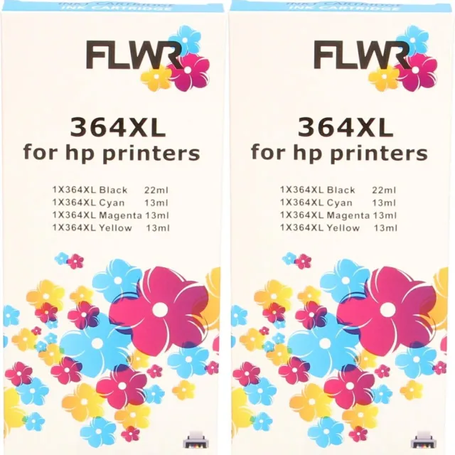 FLWR Cartridges / HP (2X) 364XL Multipack / zwart en kleur / Geschikt voor HP