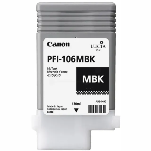 Canon PFI-106MBK inktcartridge matzwart standard capacity 130 ml 1-pack Mat Zwart