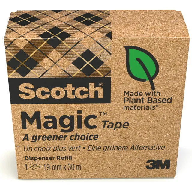 Scotch Plakband Magic Tape A greener choice ft 19 mm x 30 m, doos met 1 rolletje