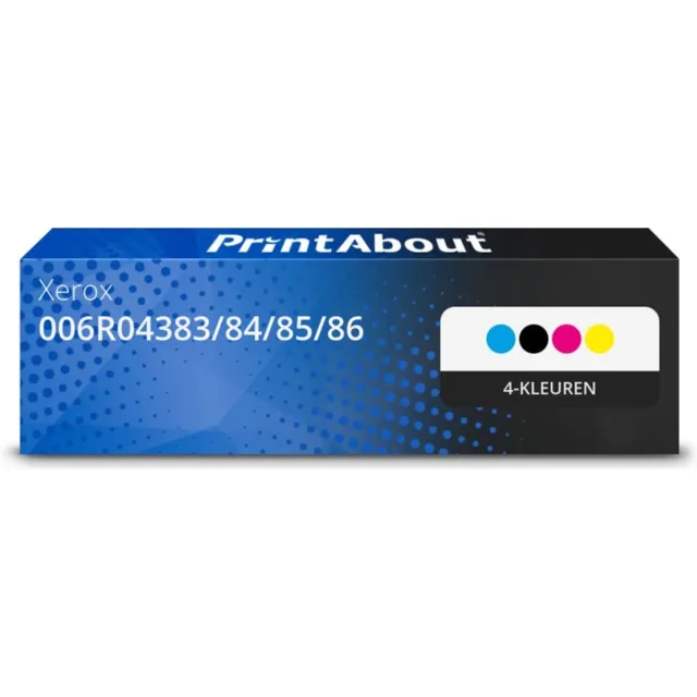 PrintAbout huismerk Toner 006R04383/84/85/86 4-kleuren Multipack geschikt voor Xerox