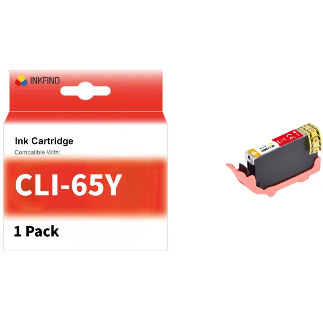 INKFIND CLI-65 Geel Inktcartridge compatibel met Canon CLI-65 - 1-pack Geel*1 Geel x1