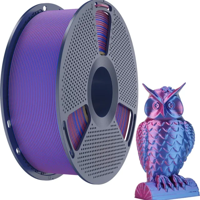 Sunlu PLA+ Silk Dual Color Rood Blauw Filament 1,75mm – 1kg