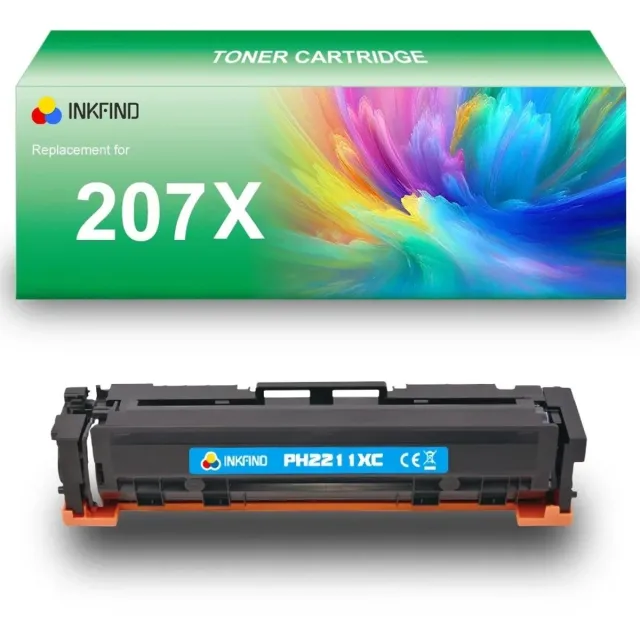 INKFIND 207X (W2211X) Cyaan tonercartridge compatibel met HP 207X (W2211X) Cyaan toner cartridge - 1-pack Cyaan Cyaan x 1
