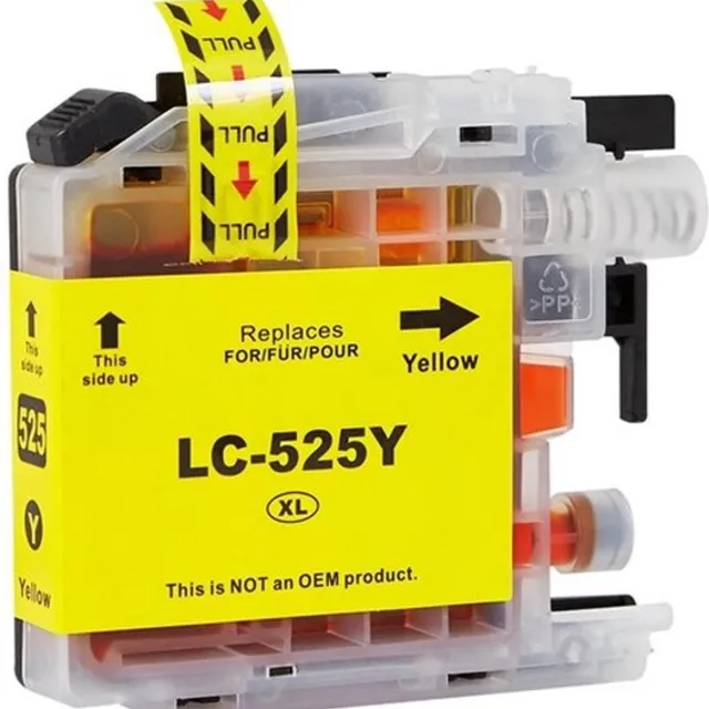 Inktkeuze LC-525 Geel - Huismerk inktcartridge compatible met Brother DCP-J100 / MFC-J200 / DCP-J105 / MFC-J200 / DCP-J100 / DCP-J105