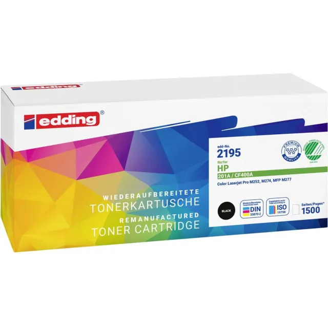 Edding Toner vervangt HP 201A (CF400A) Compatibel Zwart 1500 bladzijden EDD-2195 18-2195 Kleurloos