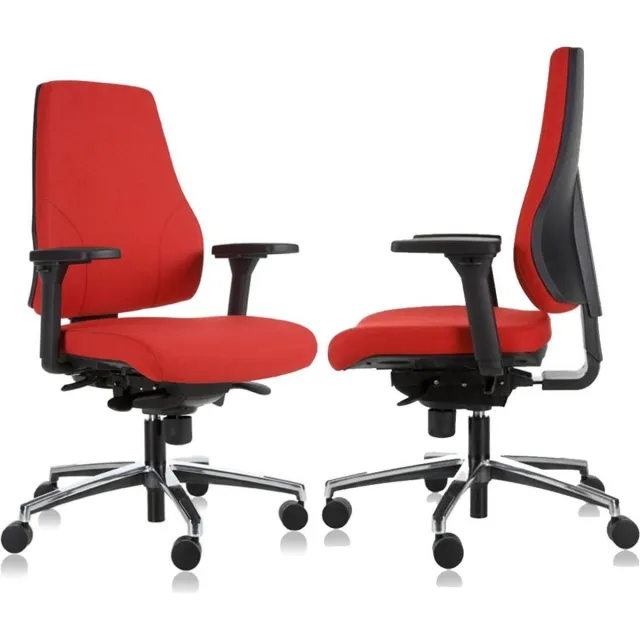 Multi Ratio Bureaustoel Actiflexx Basic ARBO NPR 1813 | stof rood | aluminium voetenkruis!