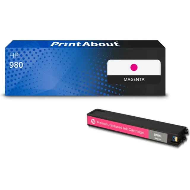 PrintAbout huismerk Inktcartridge 980 (D8J08A) Magenta Geschikt voor HP