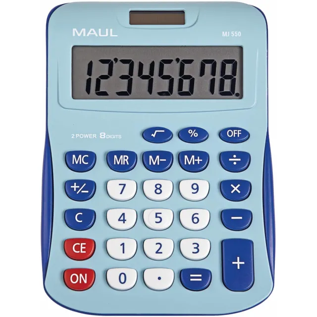 Maul bureaurekenmachine MJ 550, junior, lichtblauw