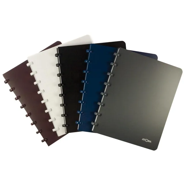 Atoma schrift, ft A4, 144 bladzijden, PP, geruit 5 mm, geassorteerde kleuren blauw